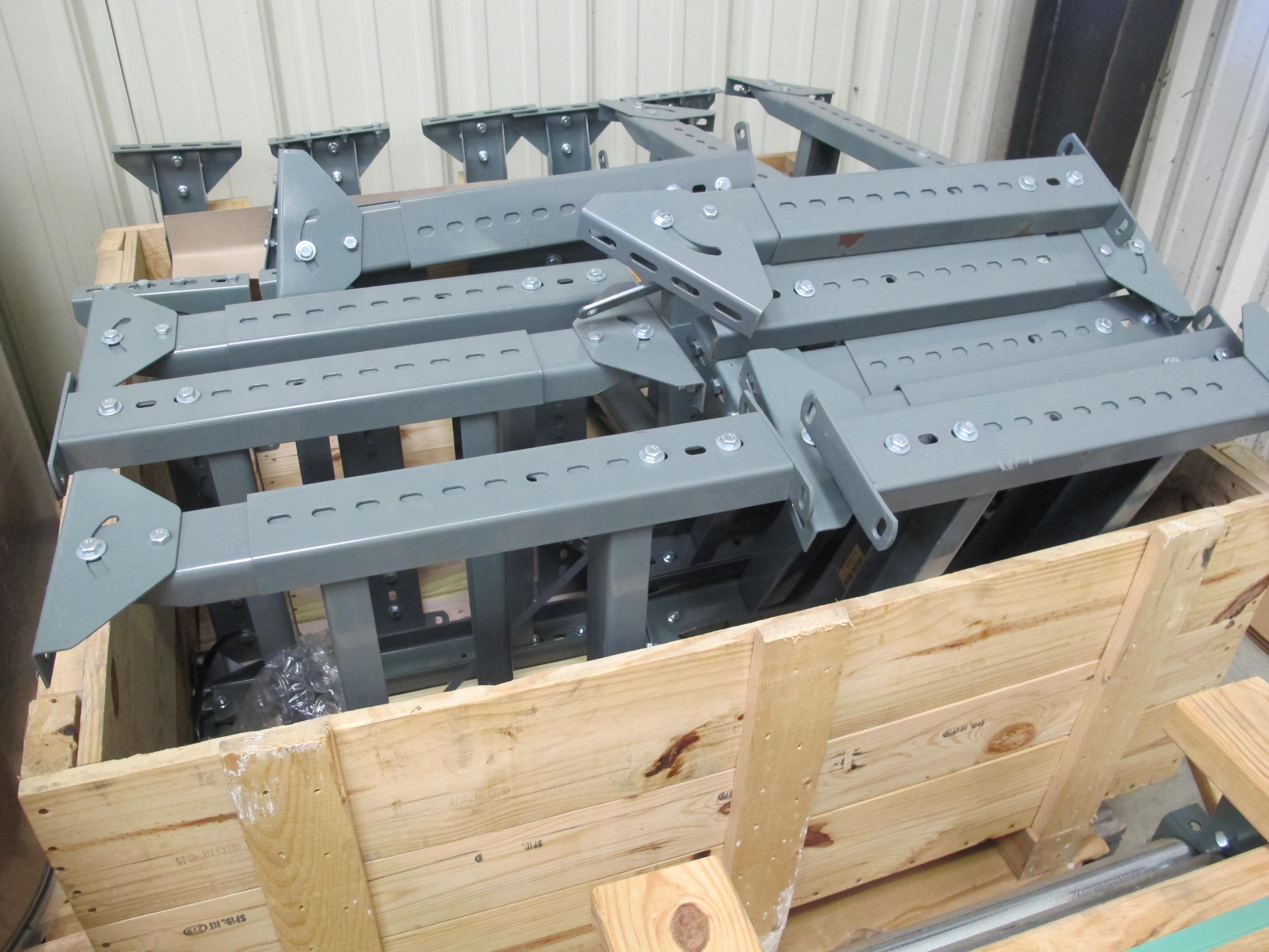 LOT (8) GRAVITY ROLLER CONVEYORS 24" X 5' WITH LEGS (W-44) LOADING & HANDLING FEE $30-